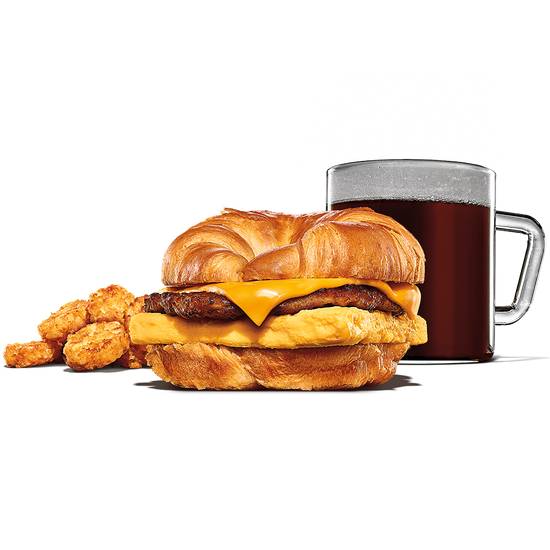 Order Sausage, Egg & Cheese Croissan'wich Meal food online from Burger King store, Tuscaloosa on bringmethat.com