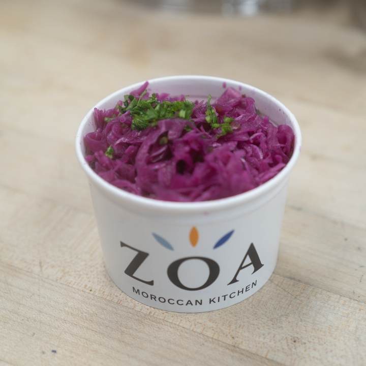 Order Pickled Red Onions Cabbage food online from Zoa Moroccan Kitchen store, Houston on bringmethat.com