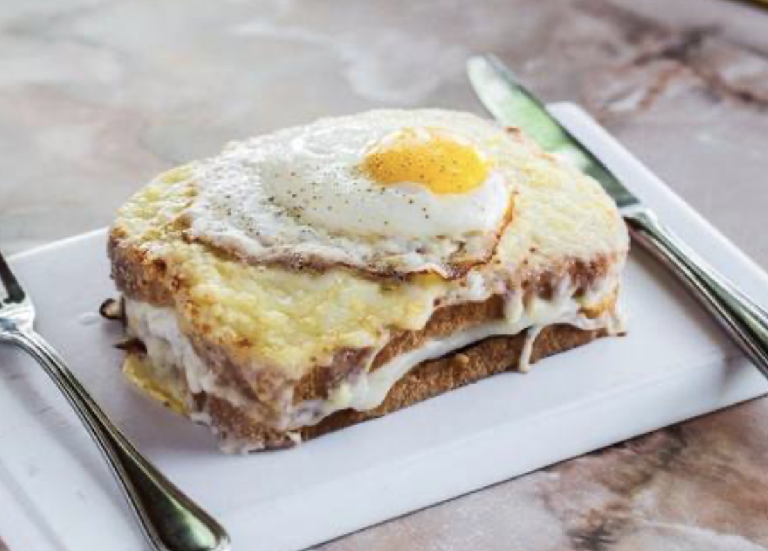 Order Croque Madame Sandwich food online from Leonidas Cafe store, Northbrook on bringmethat.com