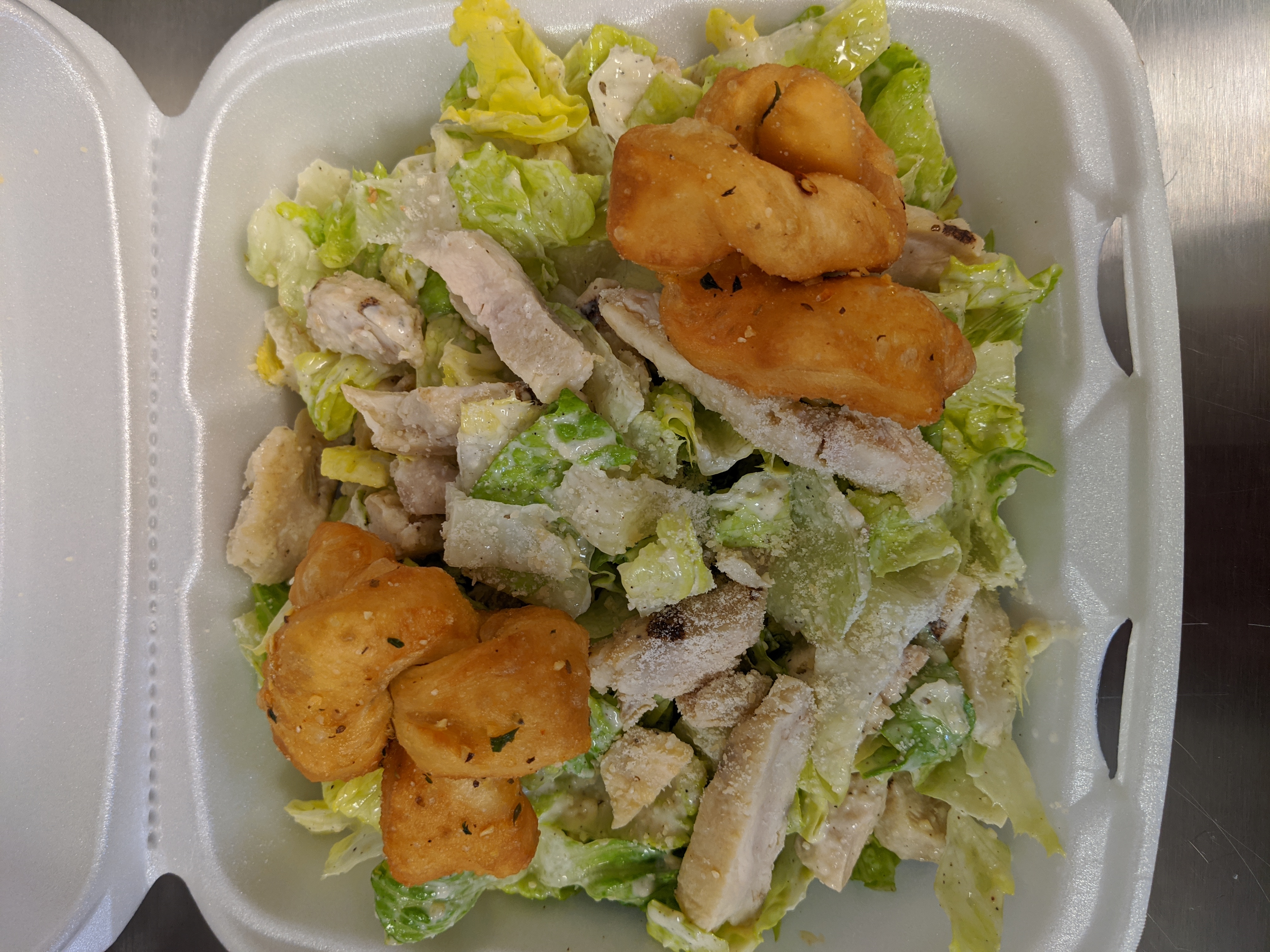 Order Grilled Chicken Caesar Salad food online from Dinozzo Pizza store, Royersford on bringmethat.com