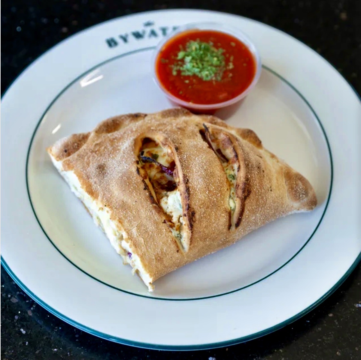 Order BBQ Chicken Calzone food online from Ameci Pizza & Pasta store, Lake Forest on bringmethat.com