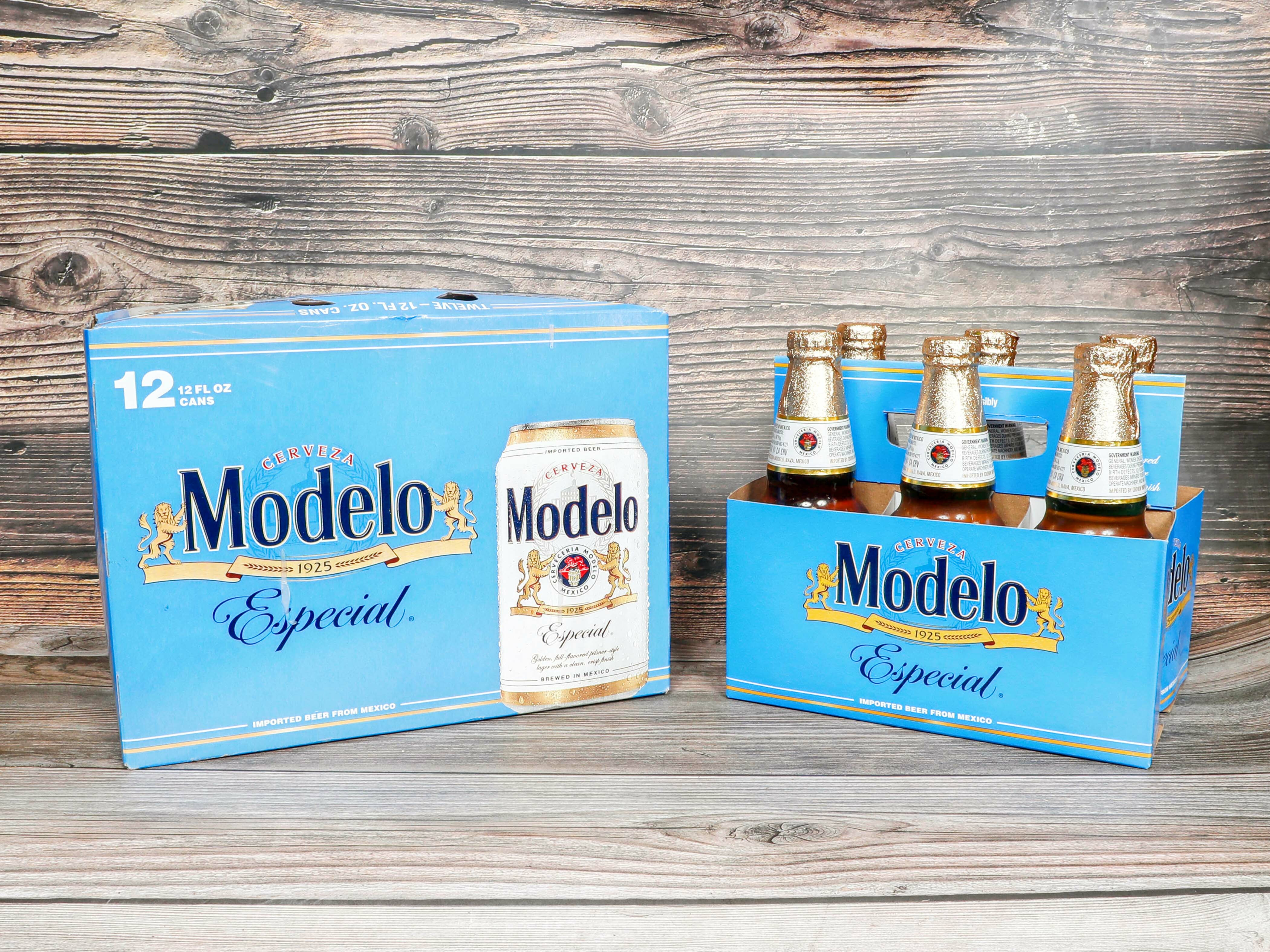 Order 6 Pack of Bottled Modelo Especial food online from Brothers Royal Crown Minimart store, Atwater on bringmethat.com