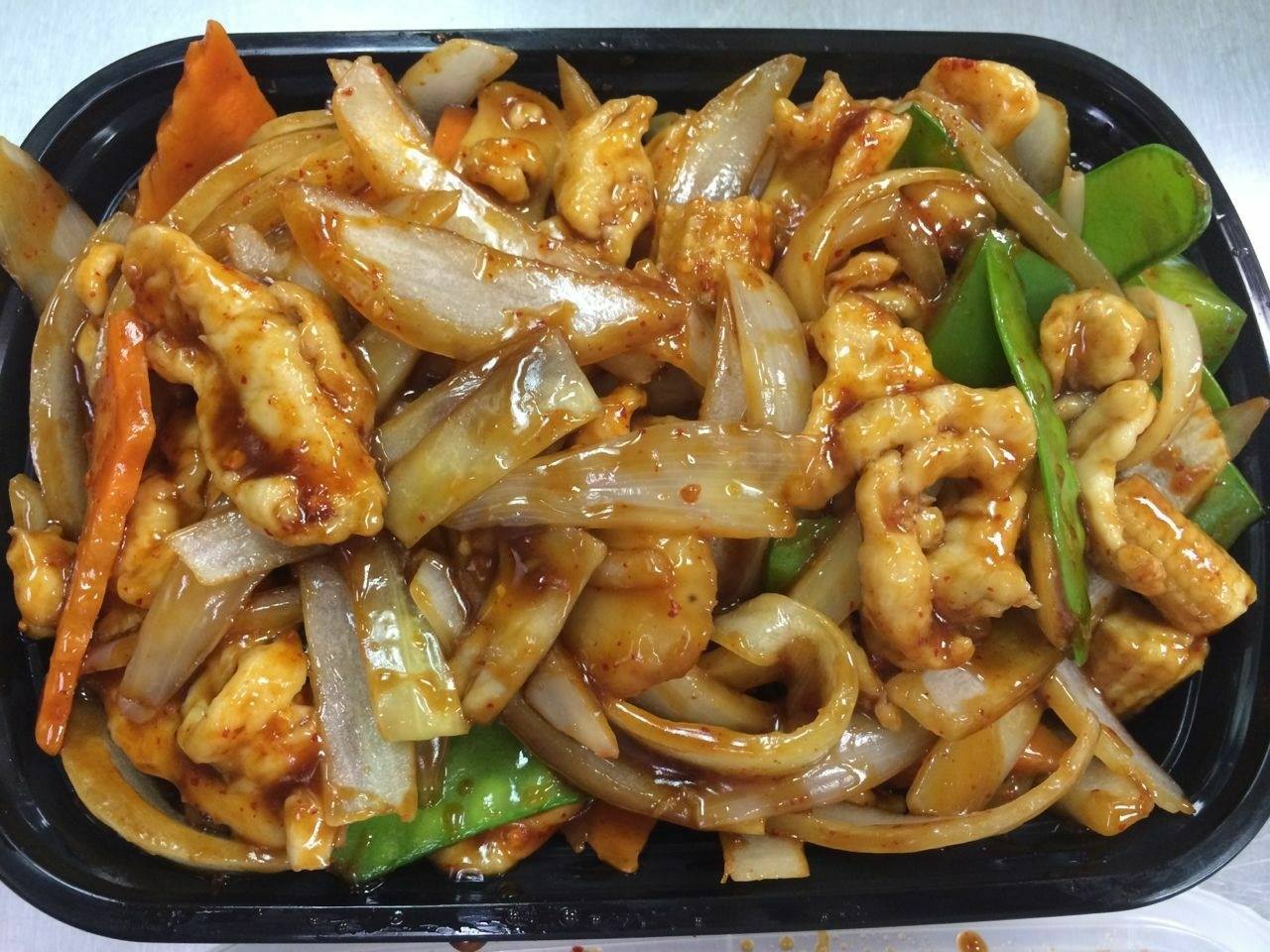 Order 119. Szechuan Chicken  food online from China One store, Michigan City on bringmethat.com