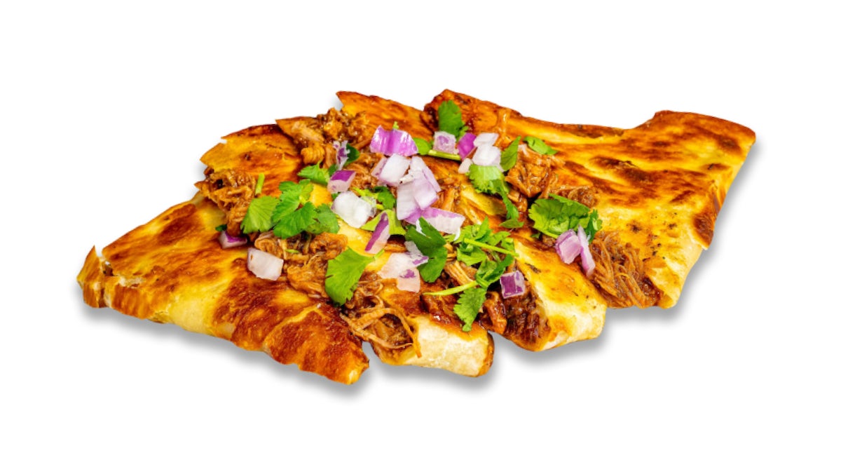 Order SOUTHERN STYLE BBQ SHREDDED PORK QUESADILLA food online from Bubbakoo's Burritos - Bayville store, Bayville on bringmethat.com