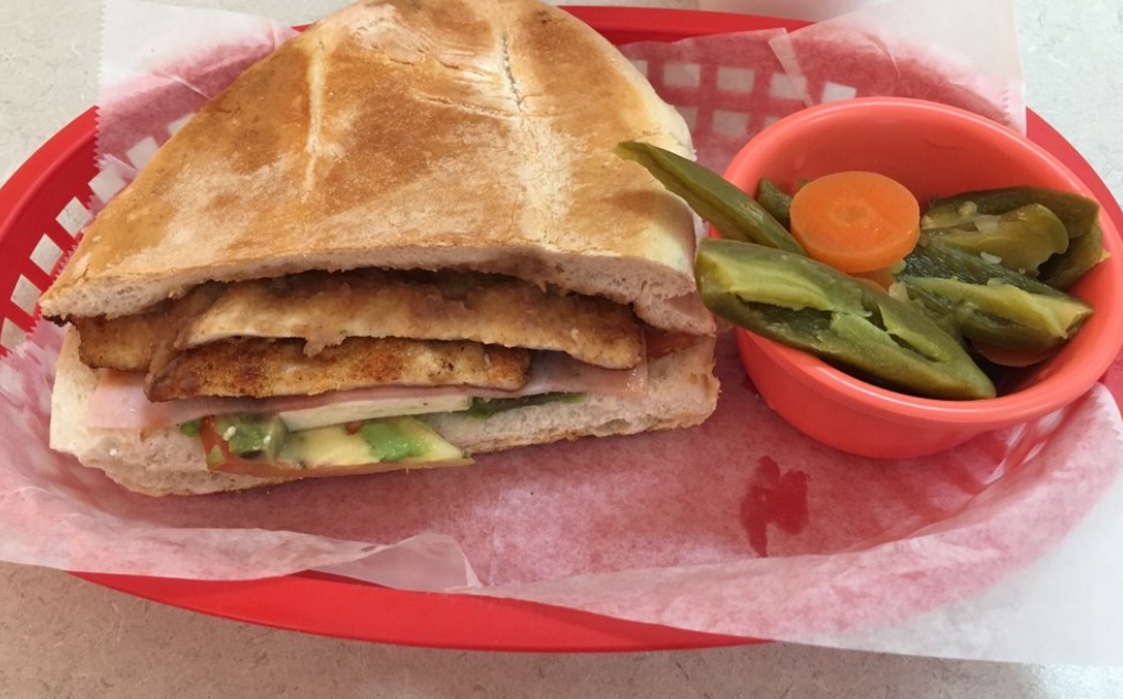 Order Breaded Chicken Torta food online from Rincon Mexicano store, Houston on bringmethat.com