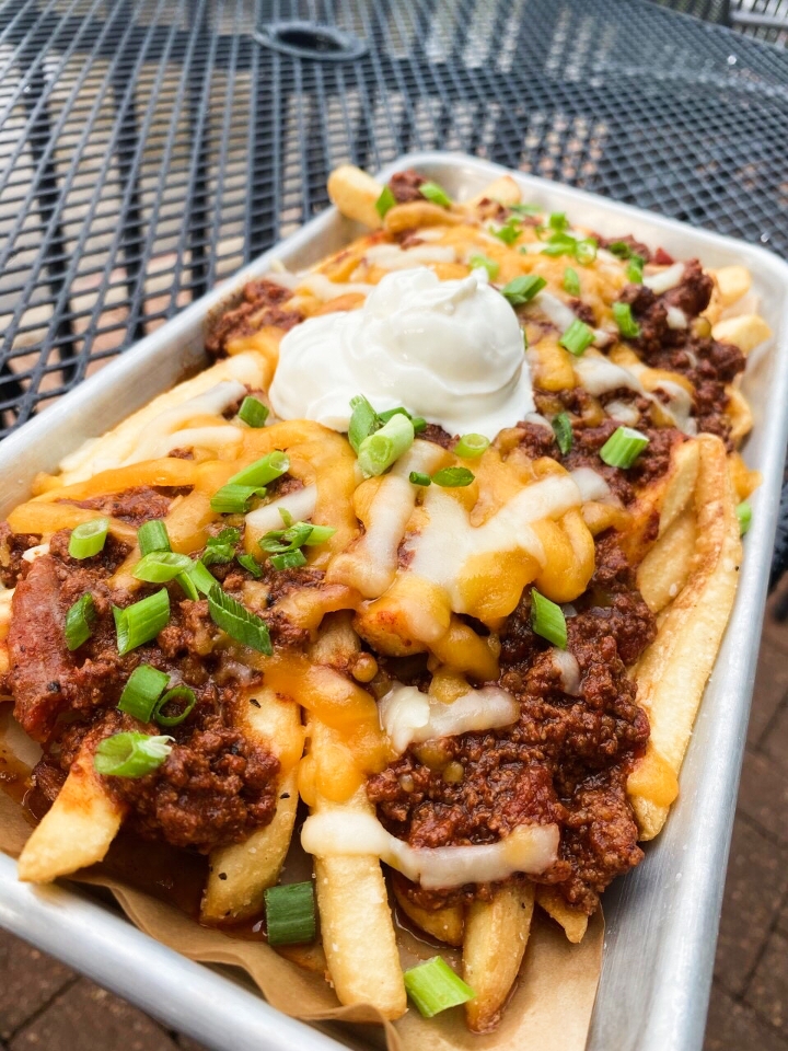 Order Chili Cheese Fries food online from Mo Irish Pub store, College Station on bringmethat.com