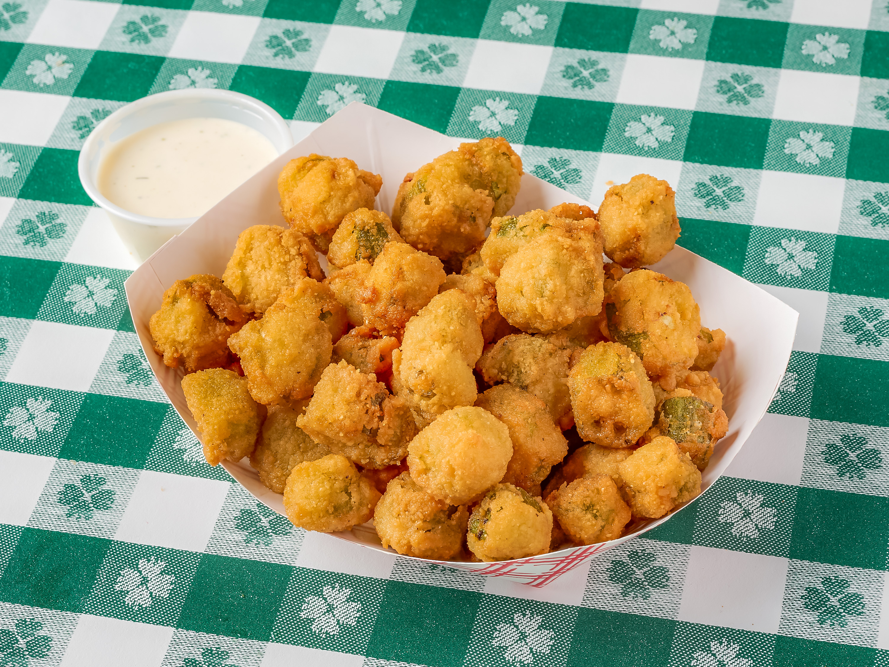 Order Fried okra  food online from Gus World Famous Fried Chicken store, Chicago on bringmethat.com