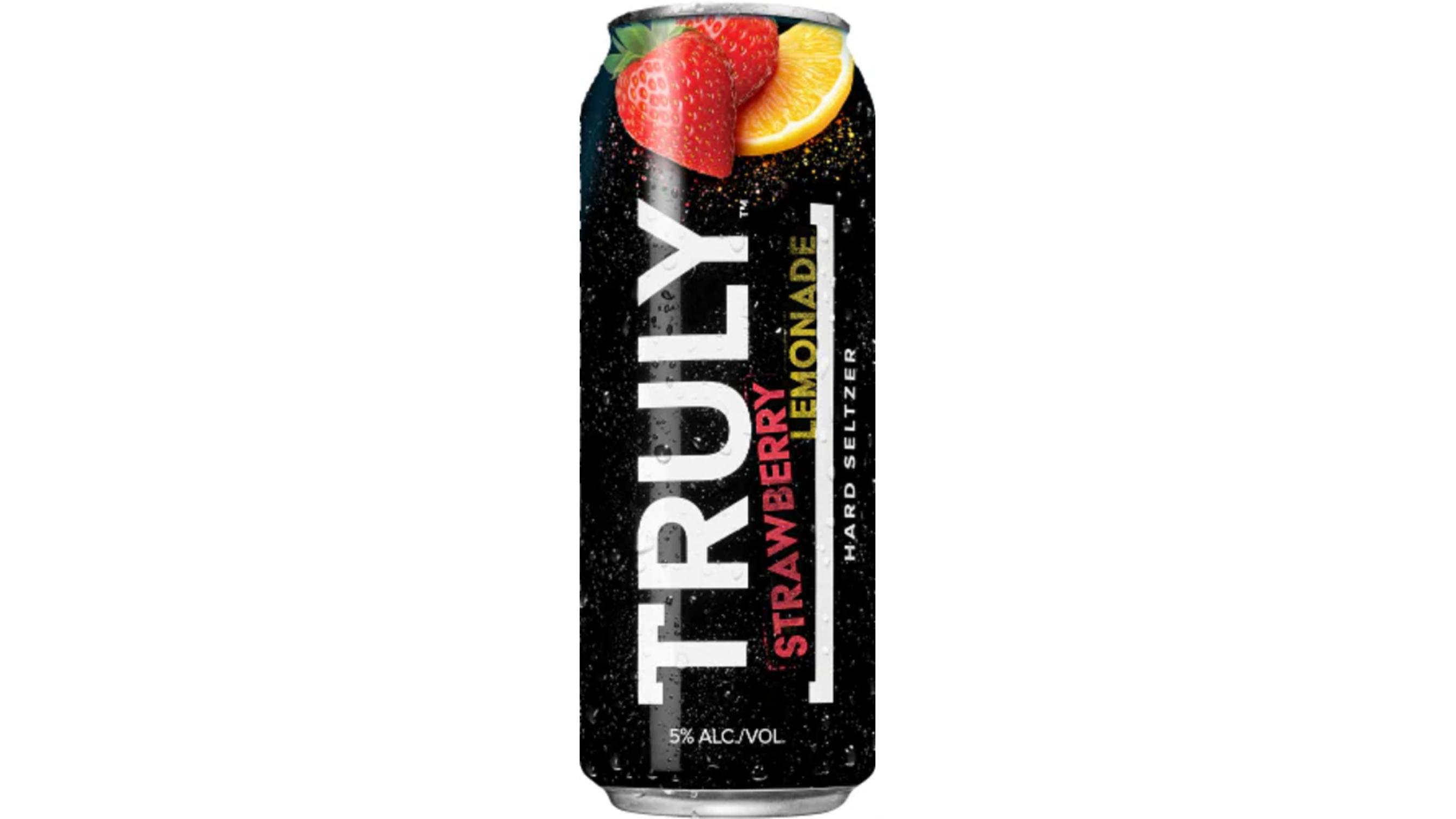 Order Truly Hard Strawberry Lemonade 24oz Can food online from Extramile store, Desert Hot Springs on bringmethat.com