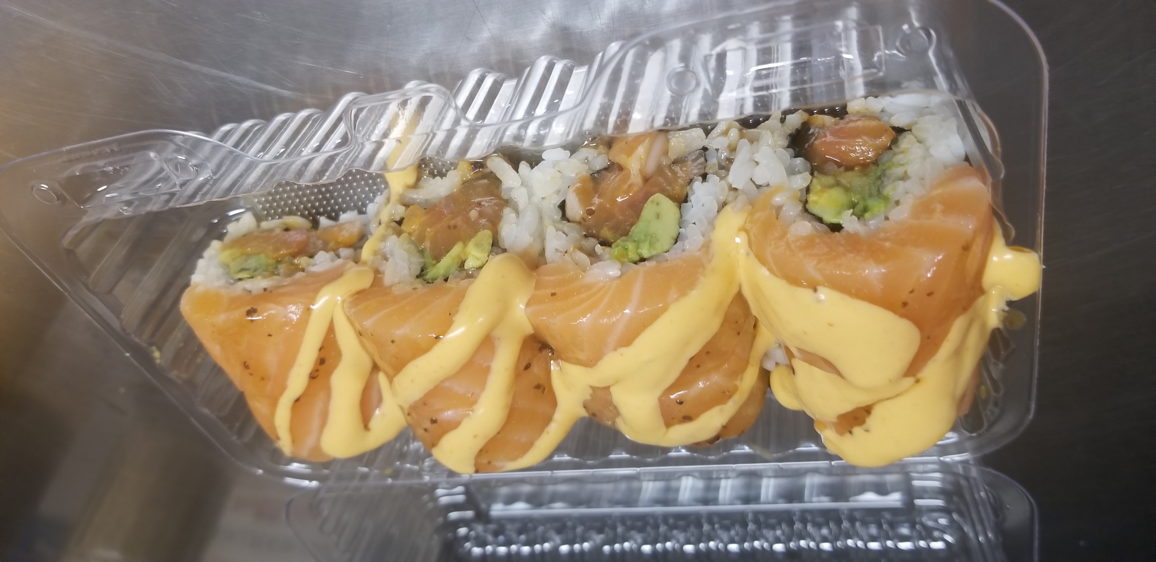 Order Spicy Salmon Special Roll food online from Cu Sushi store, Salinas on bringmethat.com