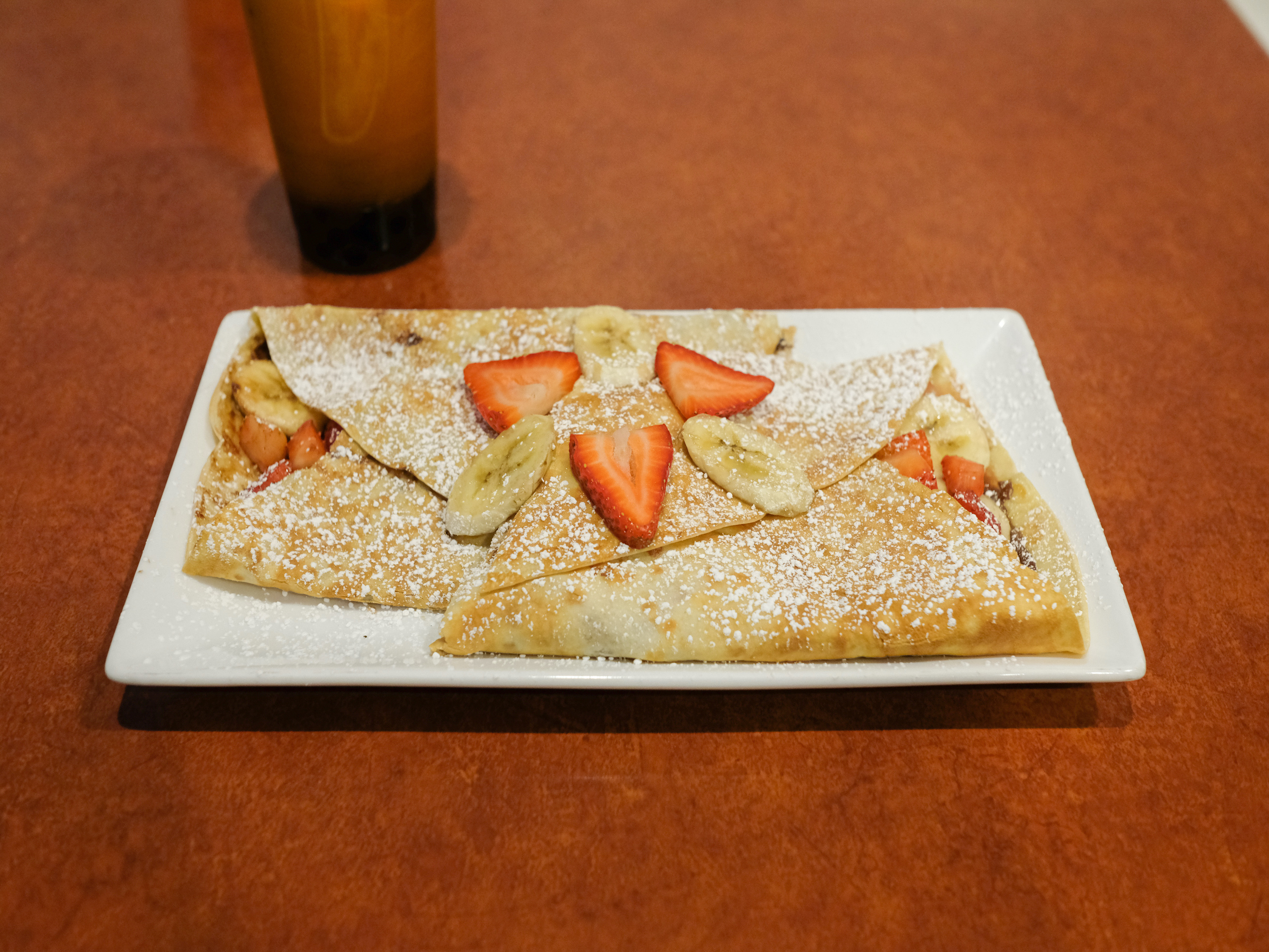 Order Strawberry Banana Nutella Crepe food online from Tapioca Heaven Cafe store, San Diego on bringmethat.com