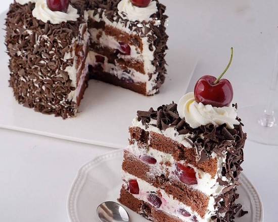 Order Cherry & Chocolate Black Forest Cake food online from Qlicious Bubble Tea & Pastries store, Liberty on bringmethat.com