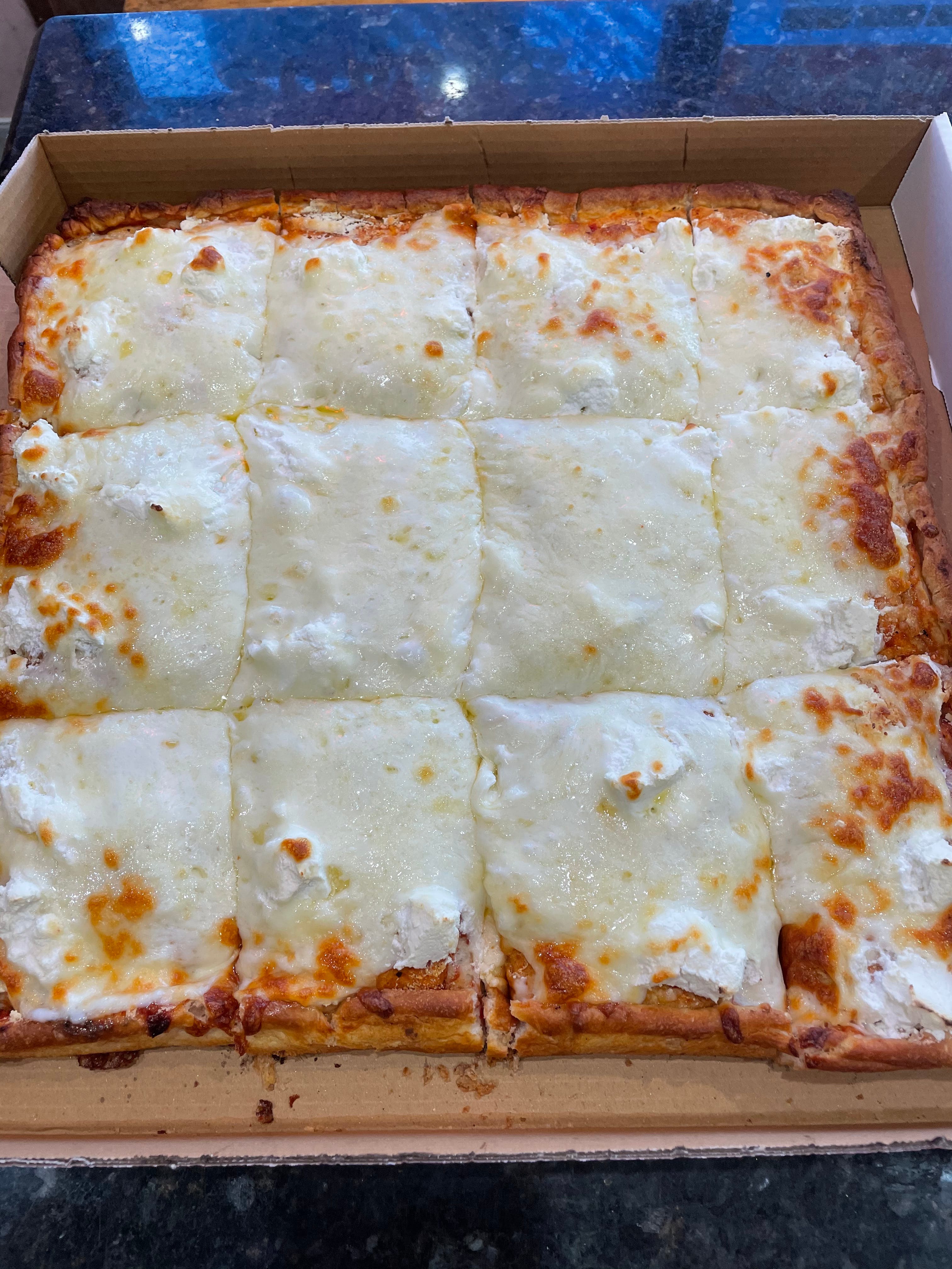 Order White Sicilian Pizza - 12 Cut food online from Michelangelo's Pizza store, East Brunswick on bringmethat.com