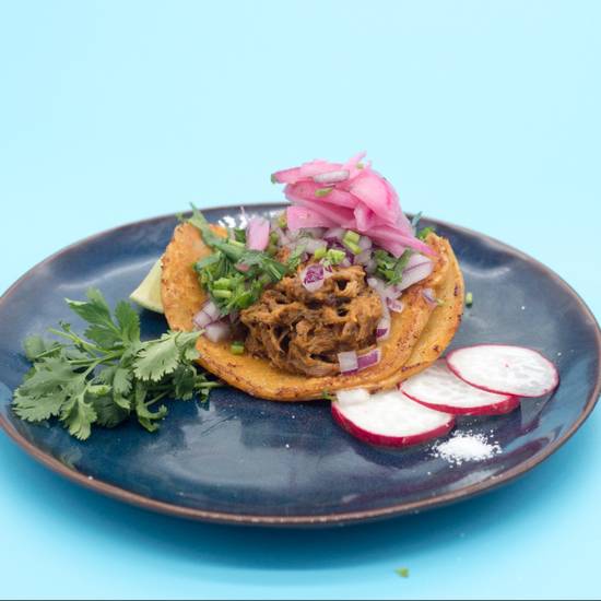 Order (1) Cochinita Taco food online from Fit Tacos Meal Prep & Catering store, San Diego on bringmethat.com