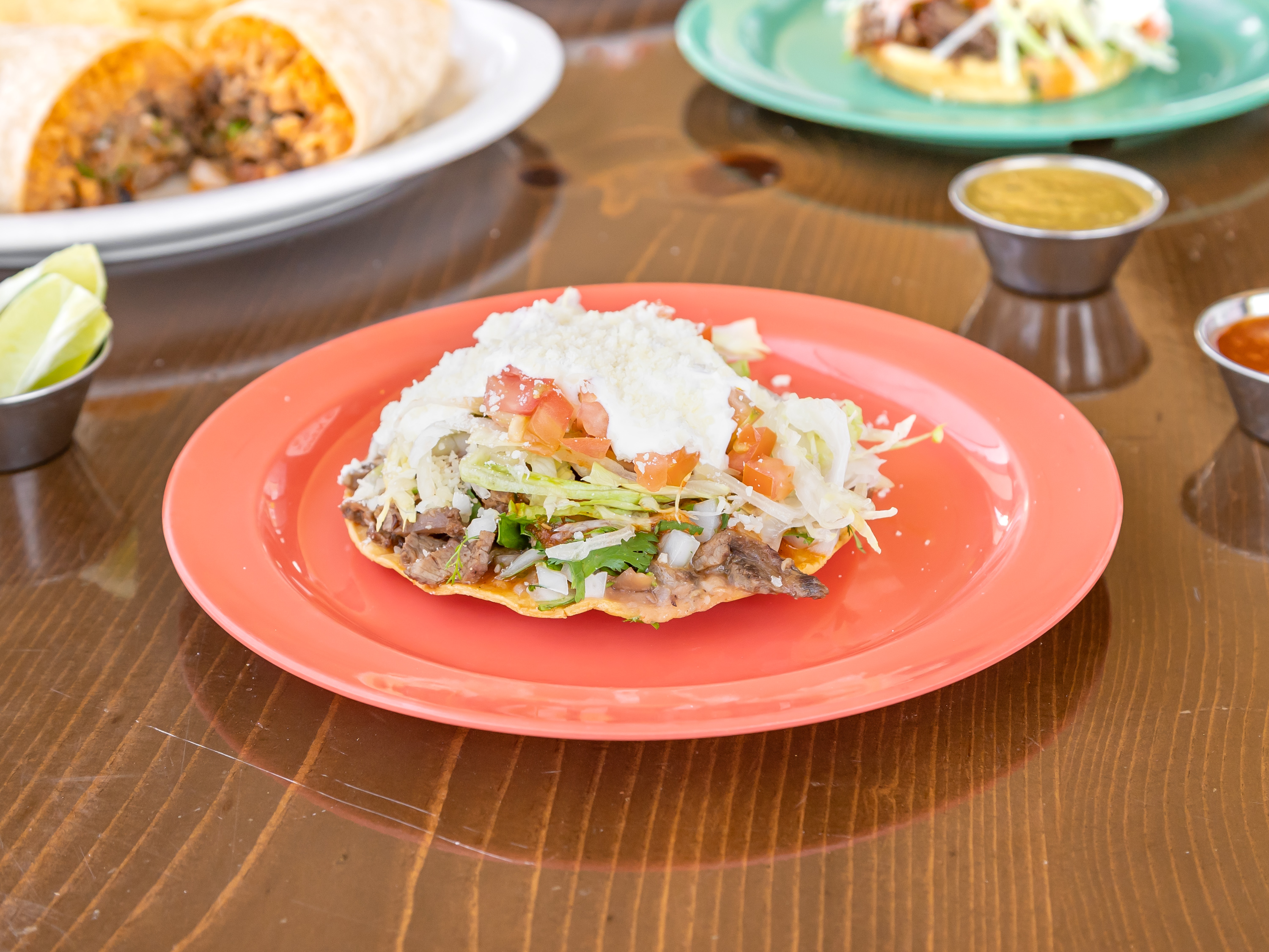 Order Tostada food online from Mi Ranchito Mexican Bar And Grill store, Lancaster on bringmethat.com