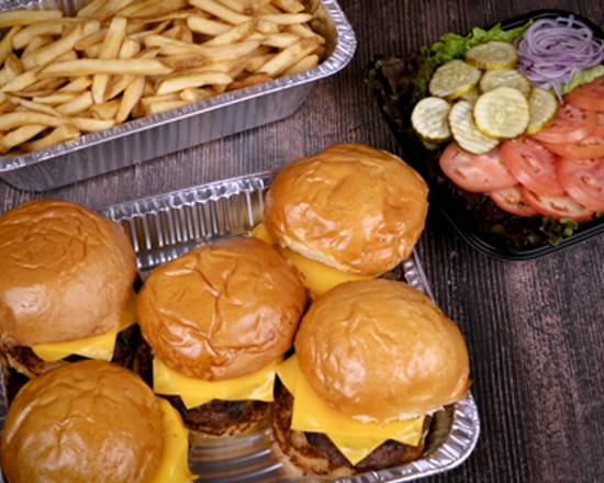 Order Cheeseburger Family Pack Large food online from Saltgrass Steakhouse store, Plano on bringmethat.com