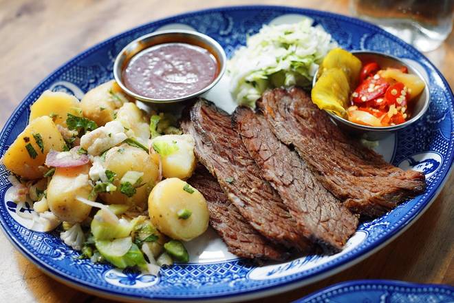Order Slow-Cooked Brisket Platter food online from Founding Farmers store, Hunter Mill on bringmethat.com