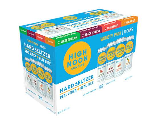 Order High Noon Sun Sips Hard Seltzer Variety Pack - 8pk/355ml Cans food online from Rocky Liquor store, Claremont on bringmethat.com