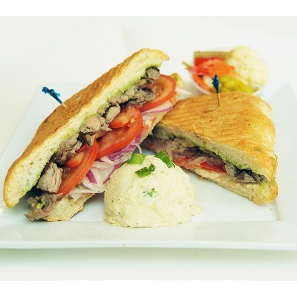 Order 20. Steak and Cheese Panini food online from Salad Farm store, Sherman Oaks on bringmethat.com