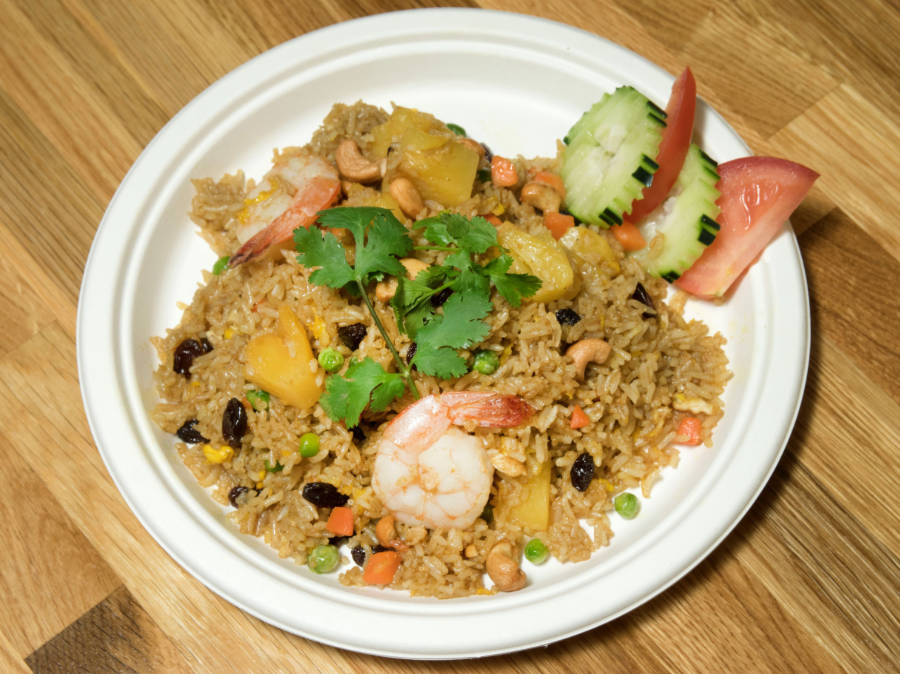 Order Pineapple Fried Rice food online from Pinto Thai Bistro store, San Diego on bringmethat.com