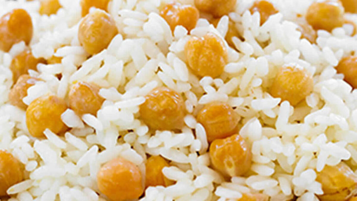 Order Rice With Chickpeas food online from Jayna Gyro store, Emeryville on bringmethat.com