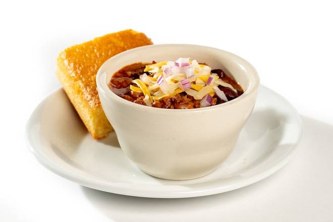 Order CHILI WITH CORNBREAD - CUP food online from Glory Days Grill store, Brentsville on bringmethat.com