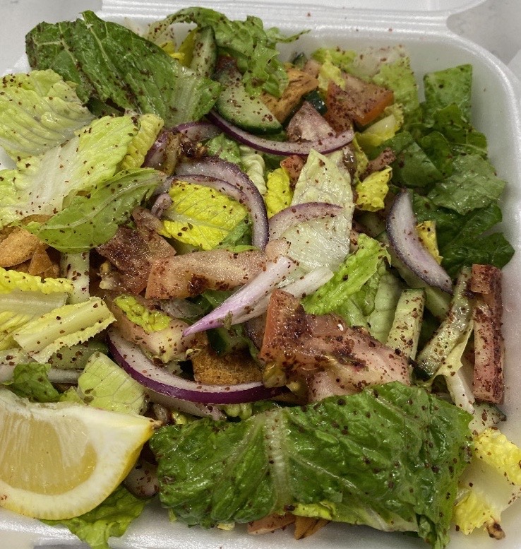 Order Fattoush Salad food online from The Shawarma Corner At Papaya Fresh store, Fresno on bringmethat.com