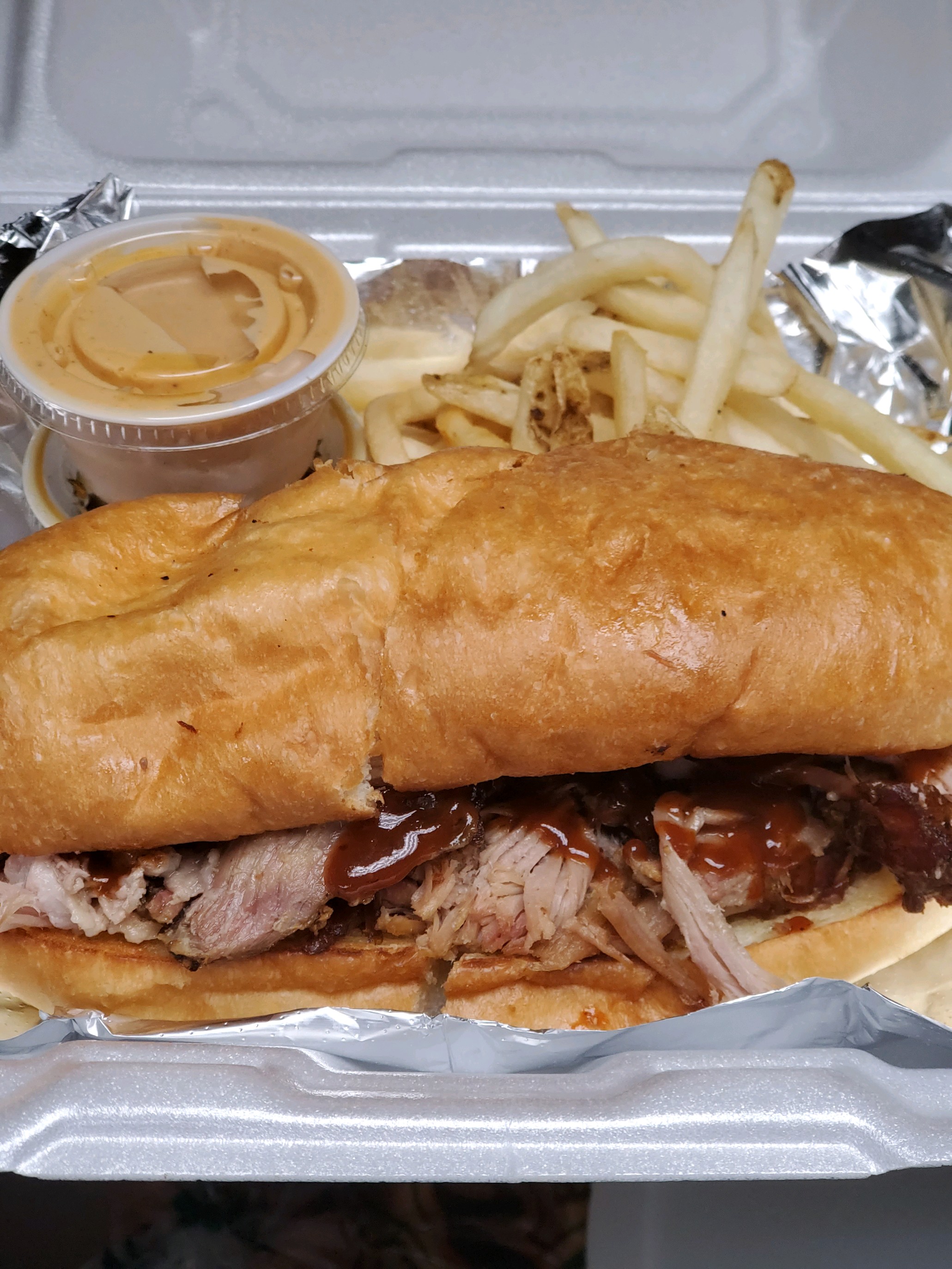 Order Pulled Pork Sandwich food online from Bodacious Pig Barbecue store, Eagle on bringmethat.com