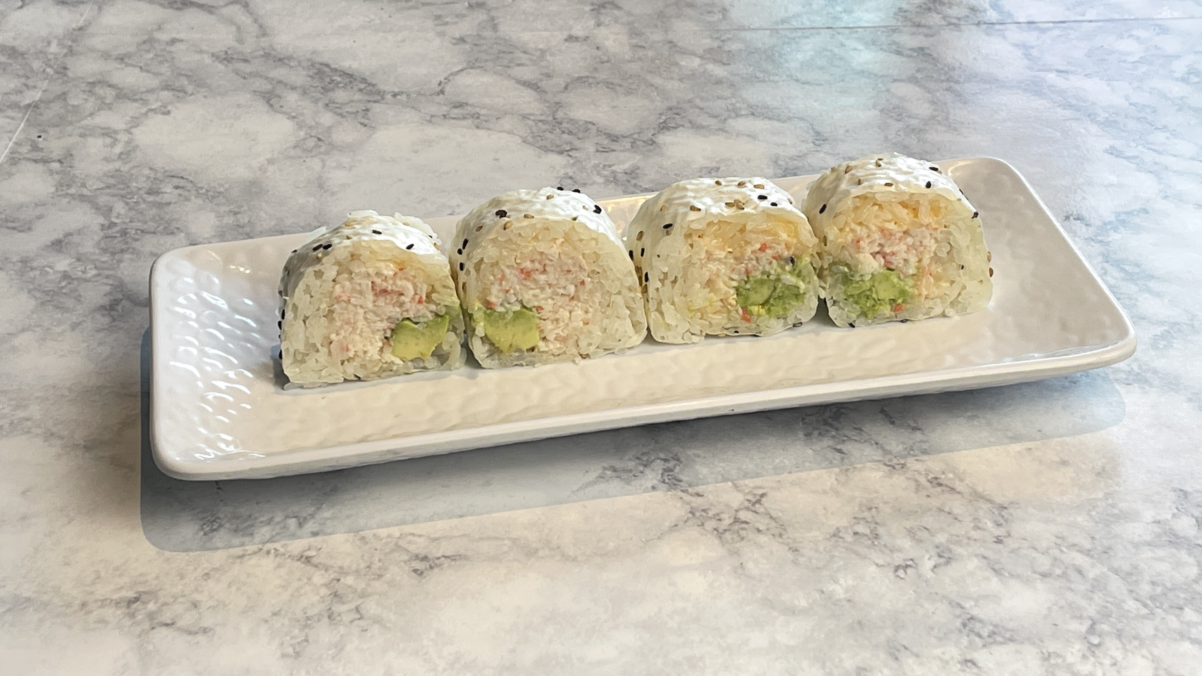 Order 42. Baked Crab Meat Roll food online from Miyoda Sushi store, Redondo Beach on bringmethat.com