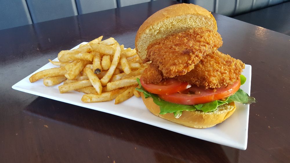 Order Crispy Chicken Sandwich and Fries food online from Krave Asian Fusion Restaurant store, Irvine on bringmethat.com