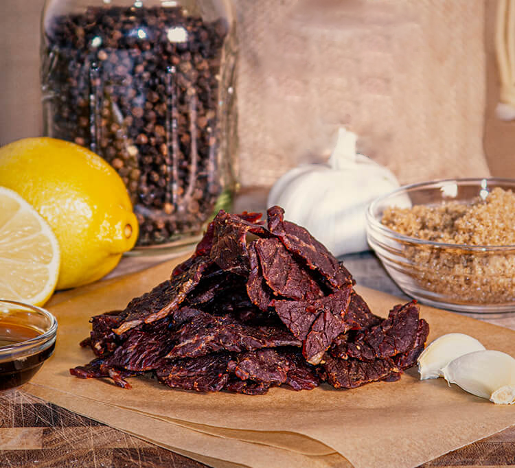 Order Lemon Peppered Brisket Jerky food online from Jed Jerky store, Barstow on bringmethat.com