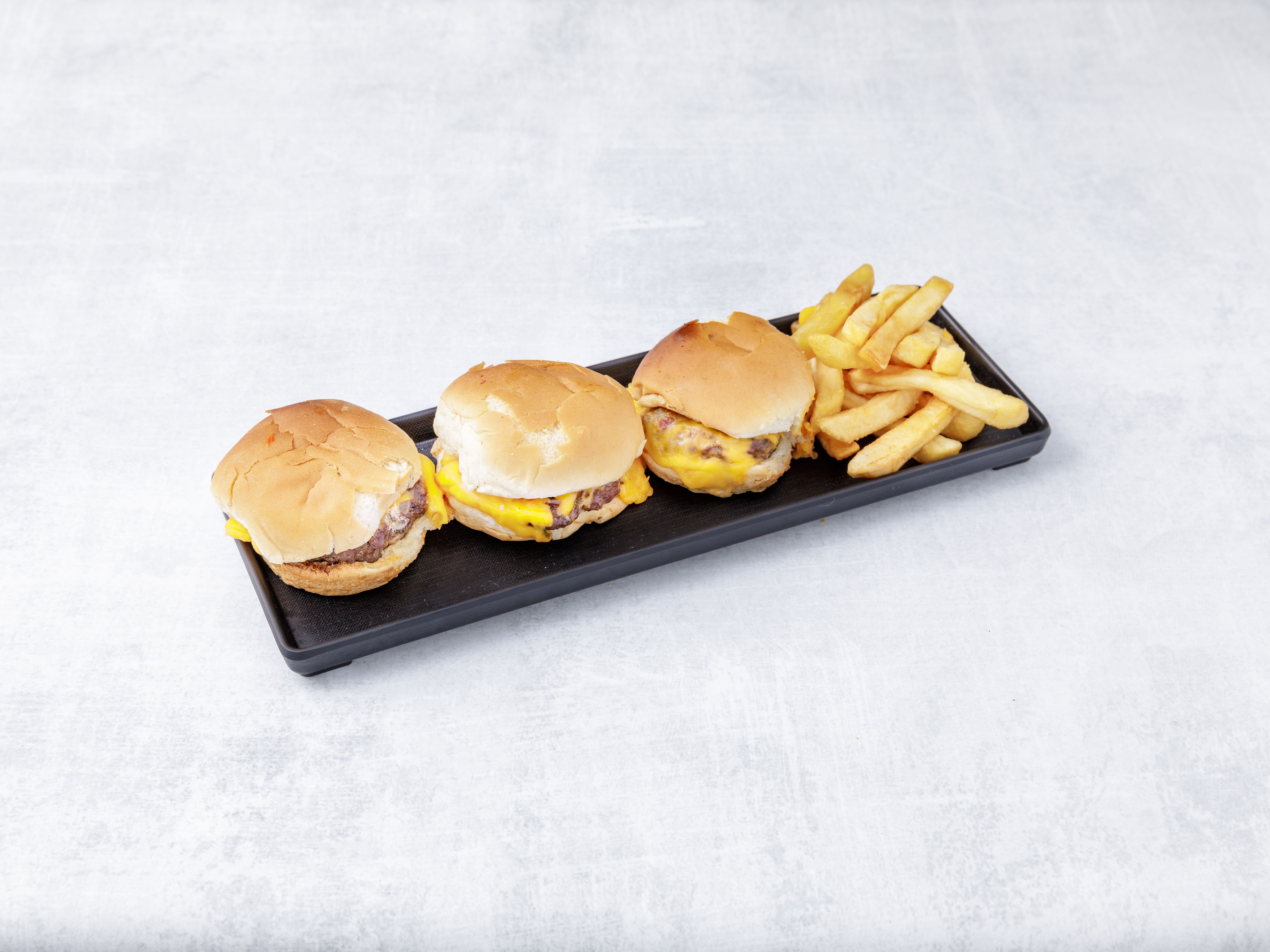 Order 2 Sliders Cheese Burgers food online from Marisco Centro Seafood Resaurant store, Bronx on bringmethat.com