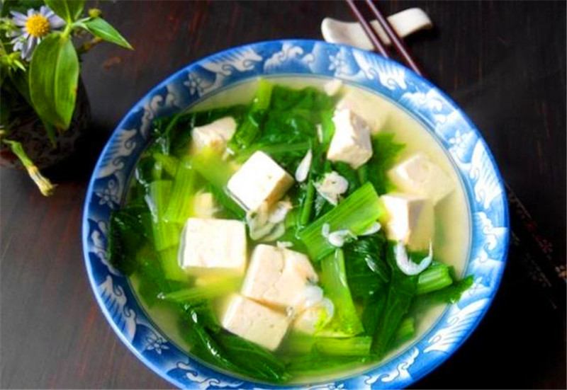 Order Bok Choy Tofu Soup 青菜豆腐汤 food online from Chengdu Famous Food store, Philadelphia on bringmethat.com