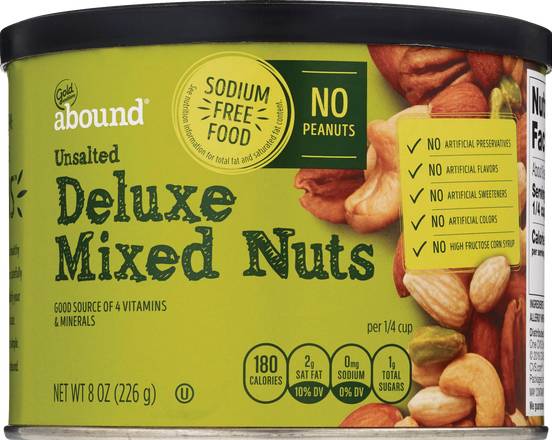 Order Gold Emblem Abound Unsalted Deluxe Mixed Nuts  food online from Cvs store, WEST COVINA on bringmethat.com