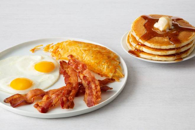 Order Four Strips of Bacon & Eggs* food online from Village Inn store, Dubuque on bringmethat.com