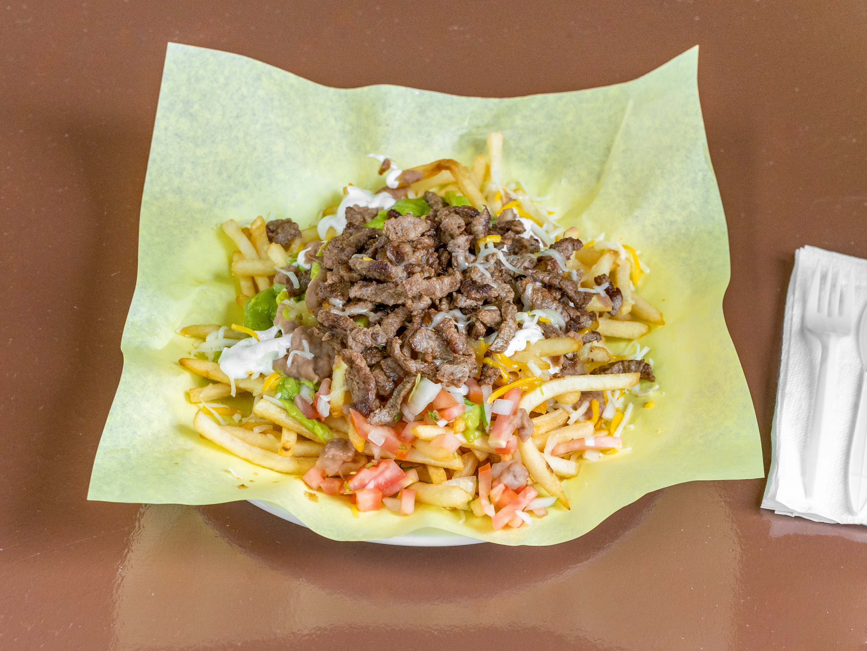 Order Carne Asada Fries food online from Aguacates Mexican Food store, Vista on bringmethat.com