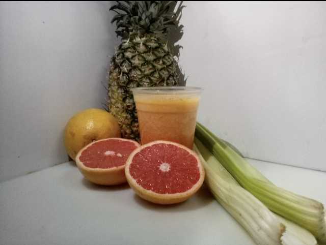 Order #12 Celery, grapefruit, cactus, pineapple, honey food online from El Papayon store, Ontario on bringmethat.com