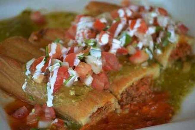 Order Tamales Zapopan food online from Frontera Mex-Mex Grill store, Loganville on bringmethat.com