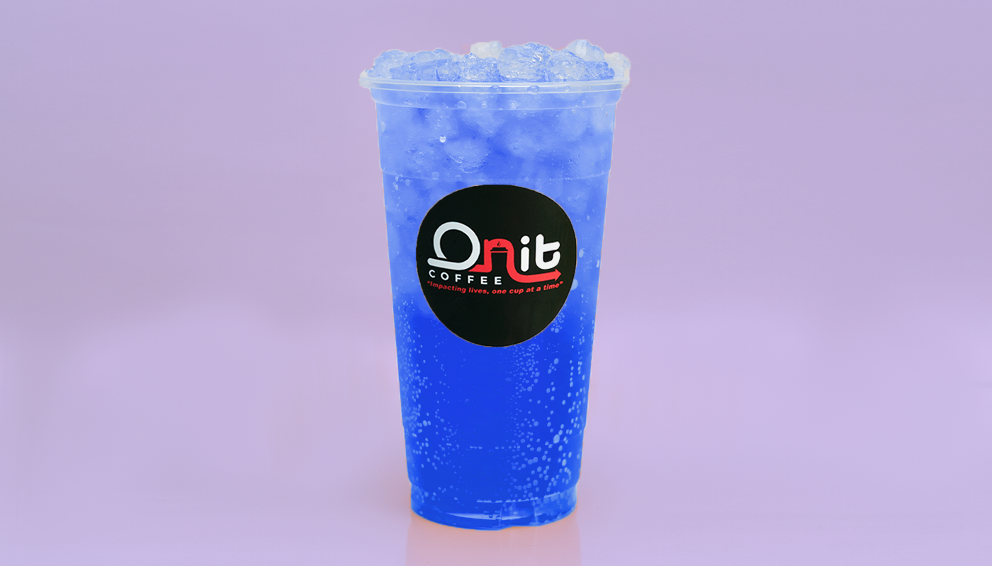 Order Blue Raspberry Onit Soda  food online from Onit Coffee store, Elk Grove on bringmethat.com