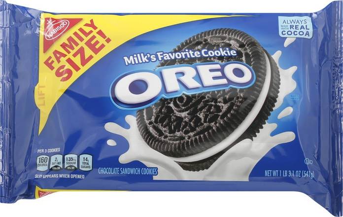Order Oreo Chocolate Sandwich Cookies Family Size (19.1 oz) food online from Rite Aid store, Eugene on bringmethat.com