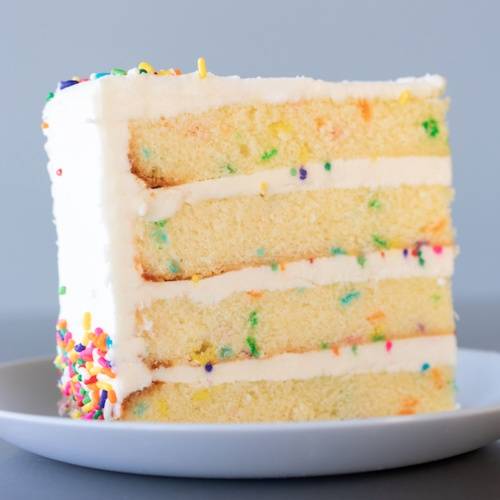 Order Vanilla Confetti Cake Slice food online from PizzaCake store, Paradise on bringmethat.com