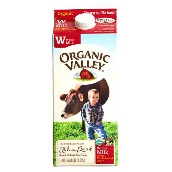 Order Organic Valley Whole Milk 1/2 Gallon food online from Everyday Needs by Gopuff store, Athens on bringmethat.com