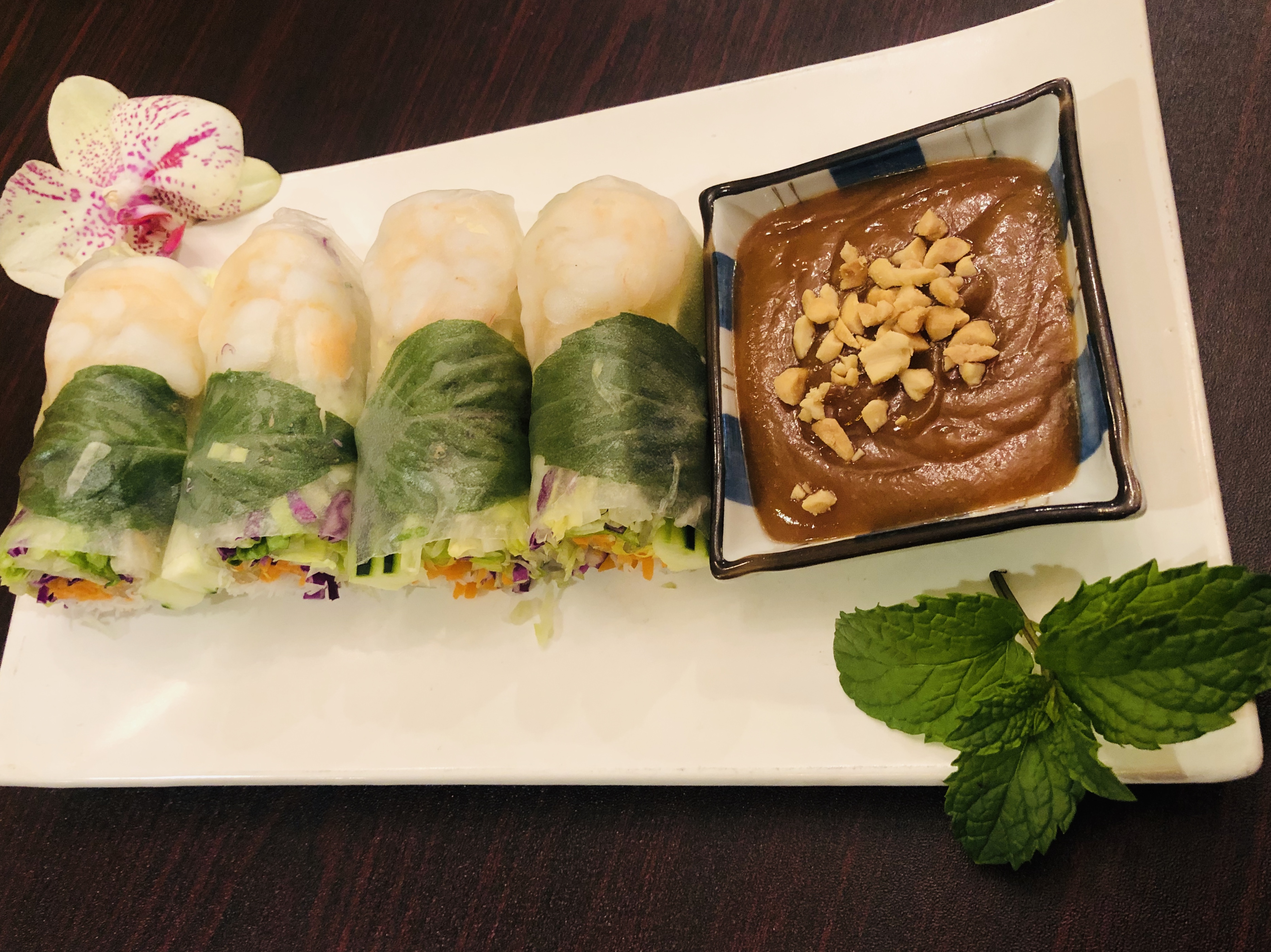 Order A2. Spring Rolls food online from Bangkok Orchid Thai Restaurant store, Irving on bringmethat.com