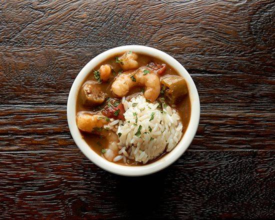 Order Cup Spicy Seafood Gumbo  food online from Jason Deli store, Lawrenceville on bringmethat.com