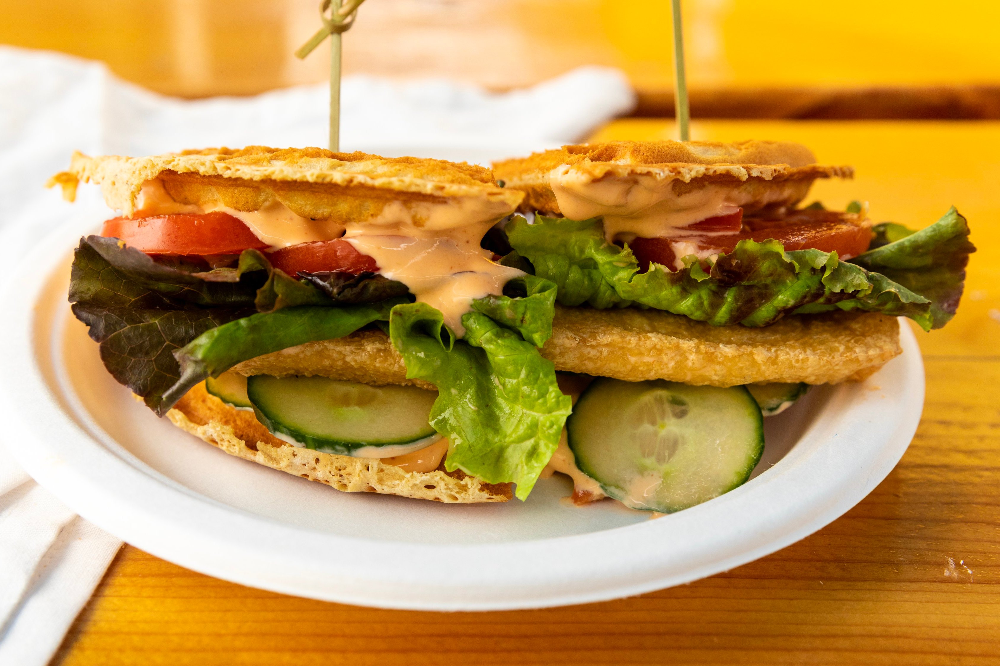 Order Vegan Club food online from Smaaken Waffle Sandwiches store, Beaverton on bringmethat.com