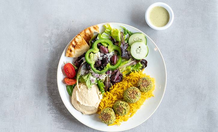 Order Falafel & Salad Plate food online from Zoës Kitchen store, Houston on bringmethat.com