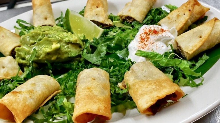 Order Quail Flautas food online from Pinedas Mexican Restaurant store, Richardson on bringmethat.com