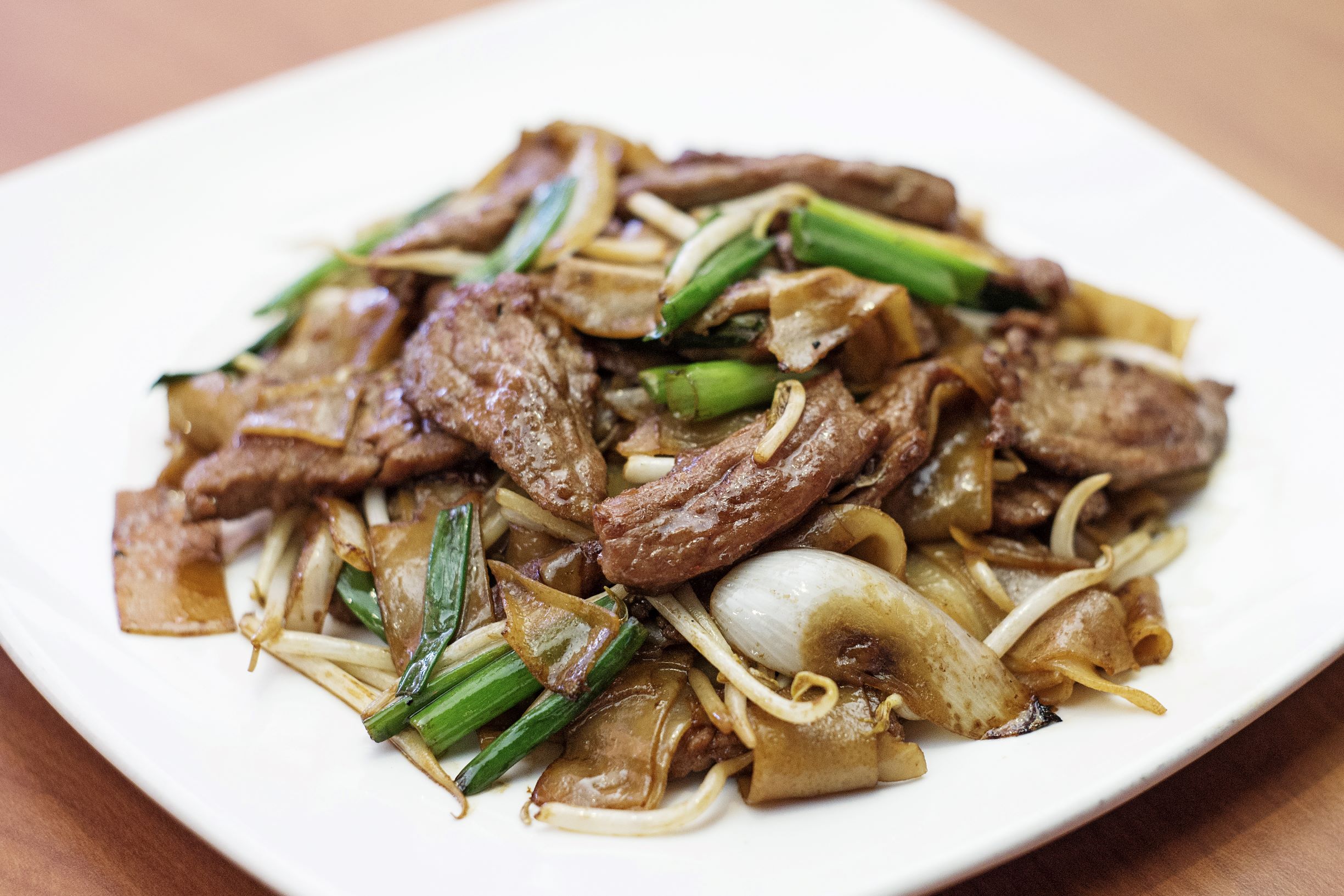 Order Hong Kong Beef Chow Fun food online from Red Ginger China Bistro store, Saint Paul on bringmethat.com