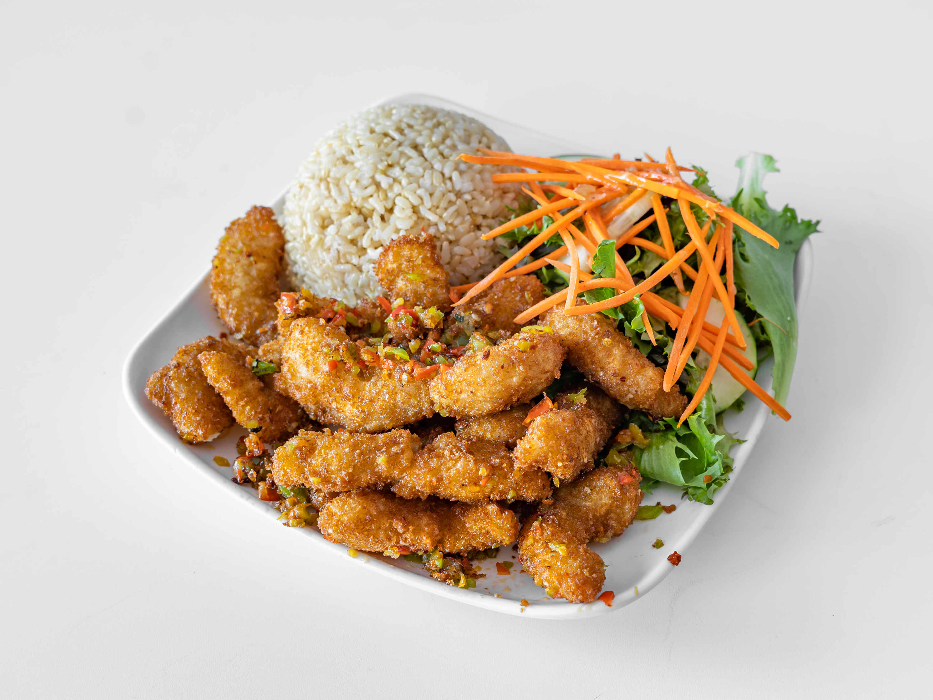 Order 10. Spicy Cha Cha Dish food online from Loving Hut Vegan Express store, San Diego on bringmethat.com