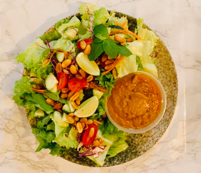 Order Crunchy peanut sauce Coconut lime Salad food online from Thai Table store, Berkeley on bringmethat.com