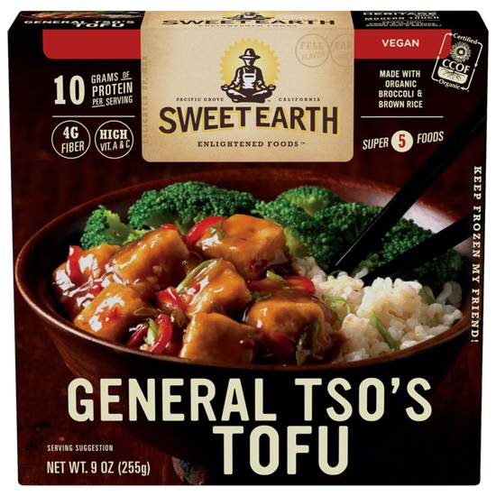 Order Sweet Earth Frozen Vegan General Tso's Tofu Meal 9oz food online from Everyday Needs by Gopuff store, Clovis on bringmethat.com